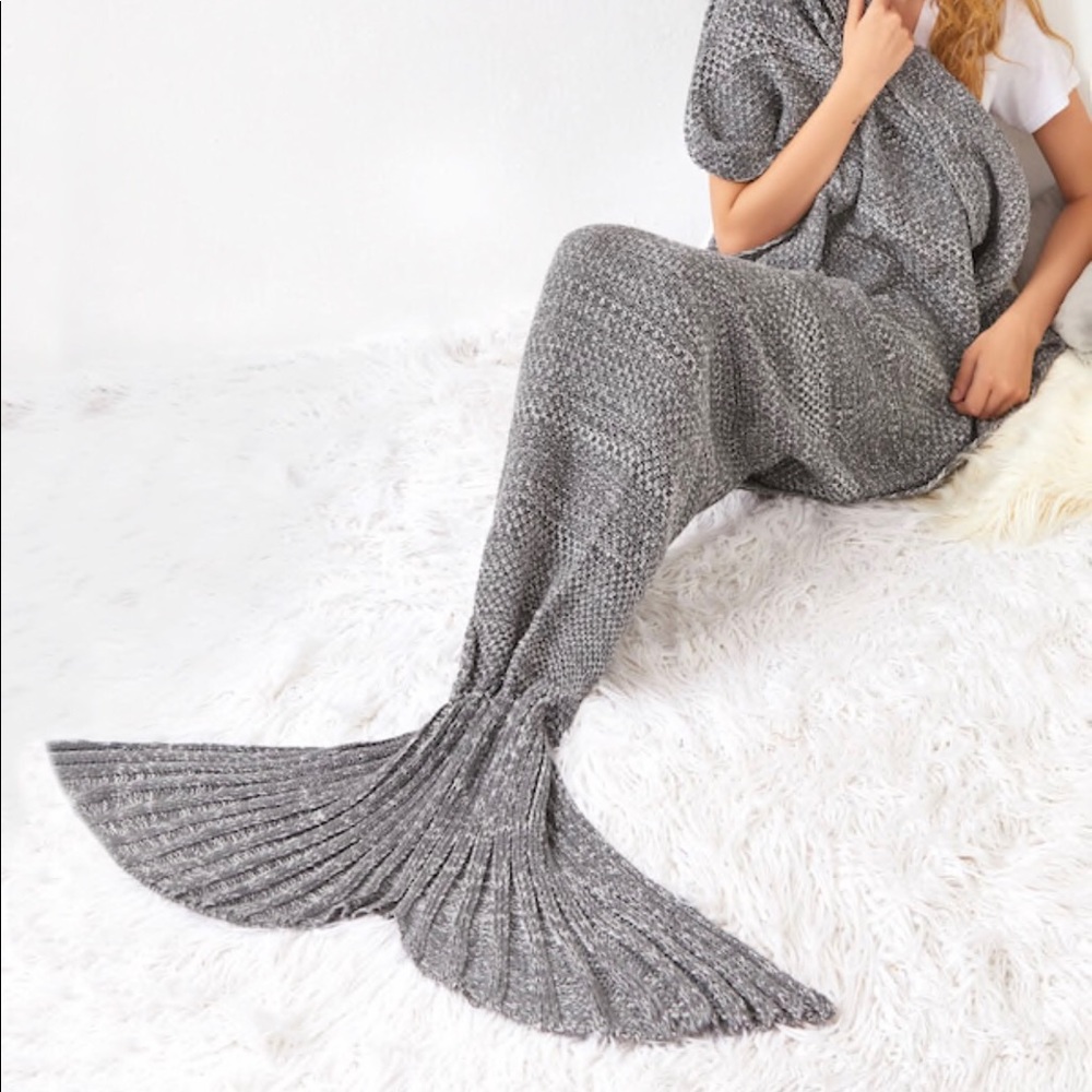 Gray mermaid blanket very cute